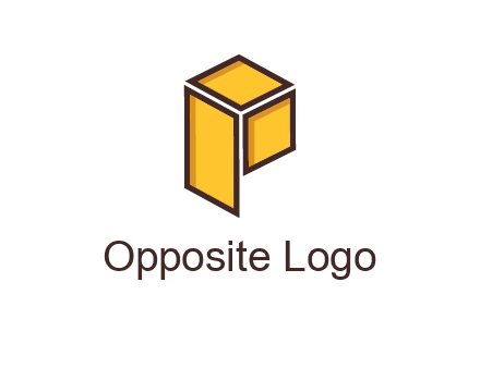 two squares and a rectangle depicting a box