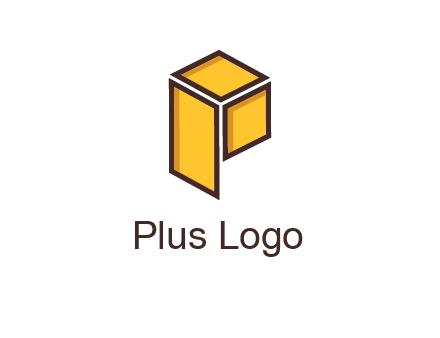 two squares and a rectangle depicting a box