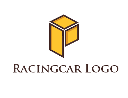two squares and a rectangle depicting a box
