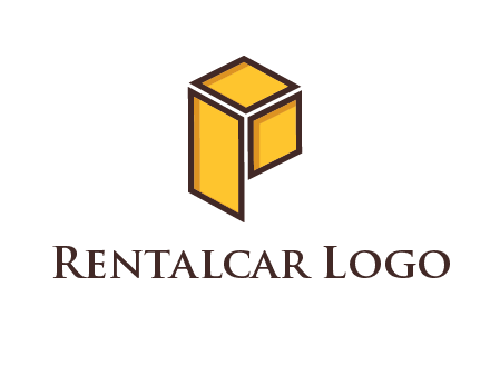 two squares and a rectangle depicting a box