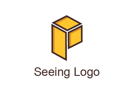 two squares and a rectangle depicting a box