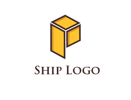 two squares and a rectangle depicting a box