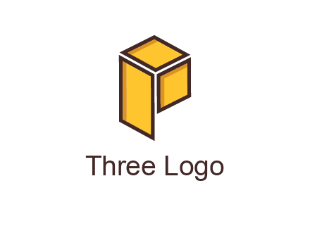 two squares and a rectangle depicting a box