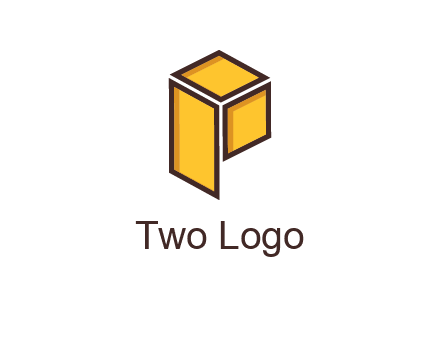 two squares and a rectangle depicting a box
