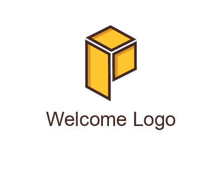 two squares and a rectangle depicting a box