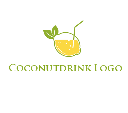 lemon with a straw