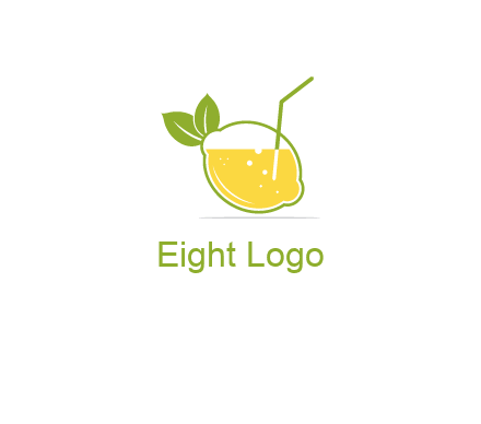 lemon with a straw