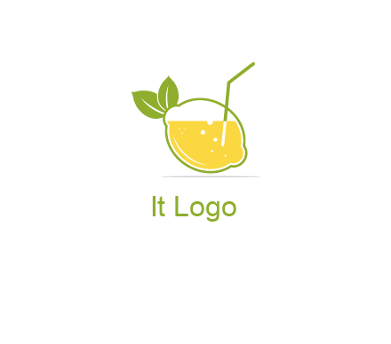 lemon with a straw