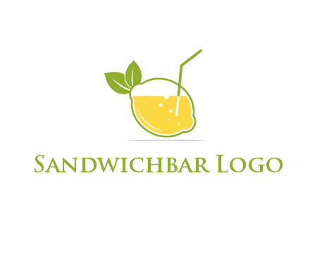 lemon with a straw
