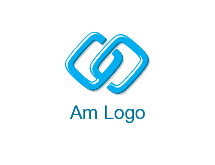 logo with two connected chain links
