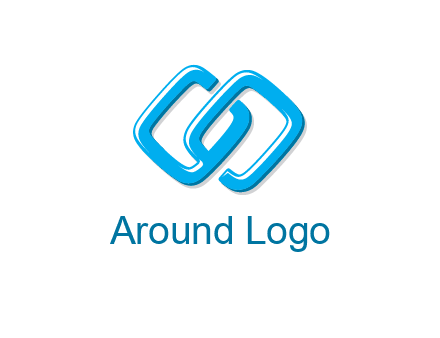 logo with two connected chain links