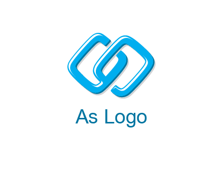 logo with two connected chain links