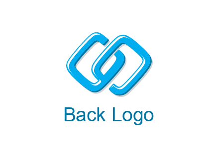 logo with two connected chain links