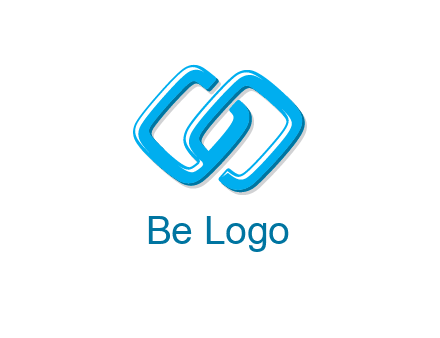 logo with two connected chain links