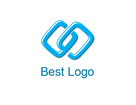 logo with two connected chain links