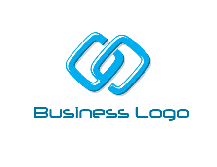 logo with two connected chain links