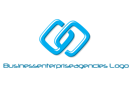 logo with two connected chain links