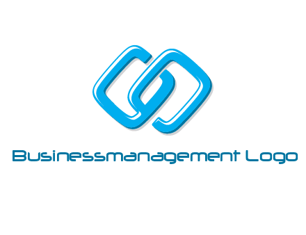 logo with two connected chain links