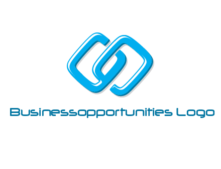 logo with two connected chain links