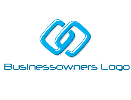 logo with two connected chain links
