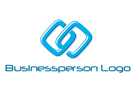 logo with two connected chain links