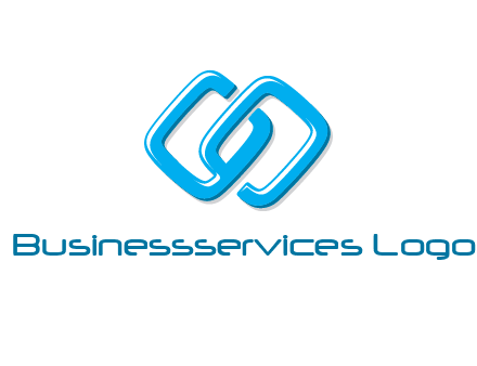 logo with two connected chain links