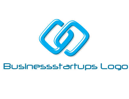 logo with two connected chain links