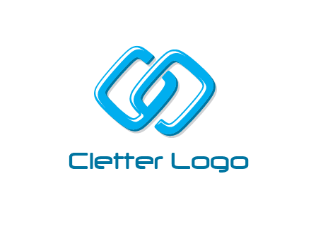logo with two connected chain links