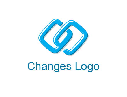 logo with two connected chain links