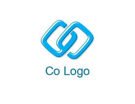 logo with two connected chain links