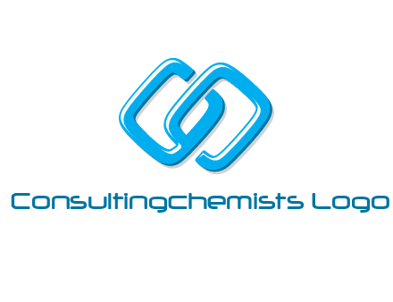 logo with two connected chain links