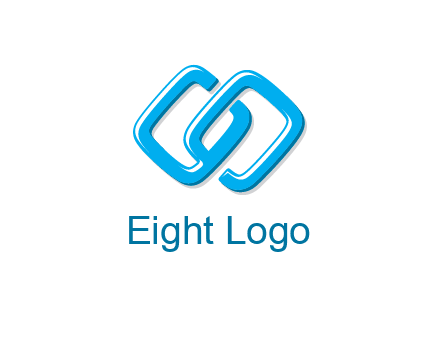 logo with two connected chain links
