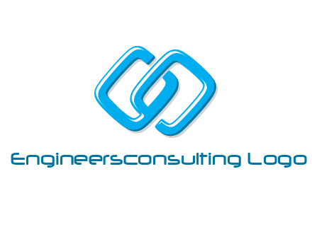 logo with two connected chain links