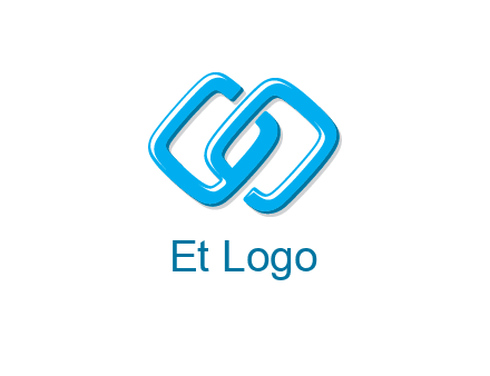logo with two connected chain links