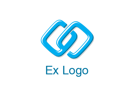 logo with two connected chain links