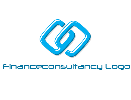 logo with two connected chain links