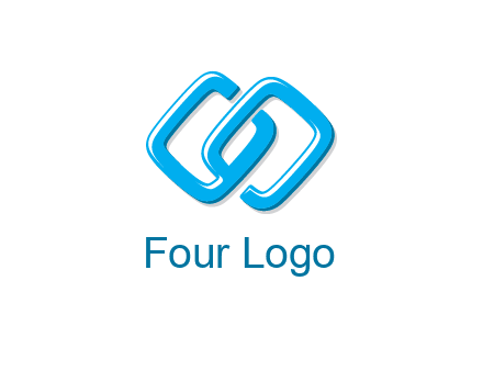 logo with two connected chain links