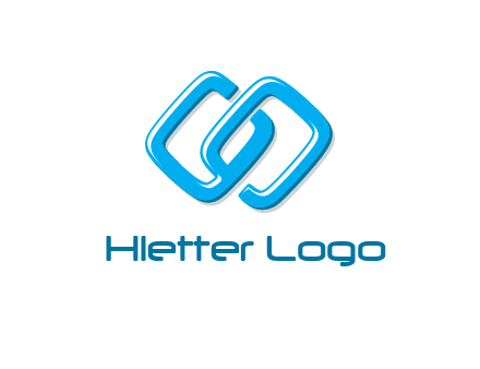 logo with two connected chain links