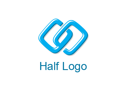logo with two connected chain links