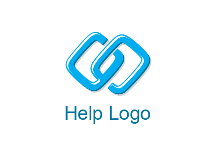 logo with two connected chain links