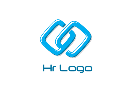 logo with two connected chain links