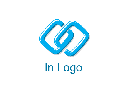 logo with two connected chain links