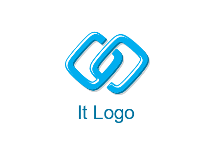 logo with two connected chain links