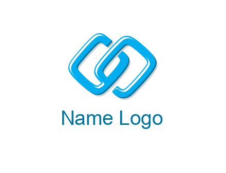logo with two connected chain links