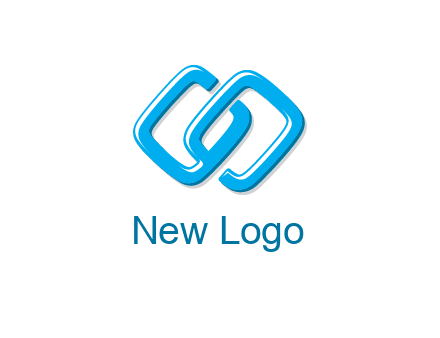 logo with two connected chain links
