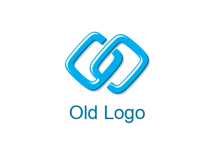 logo with two connected chain links
