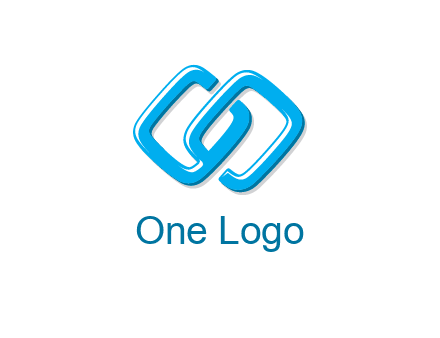 logo with two connected chain links