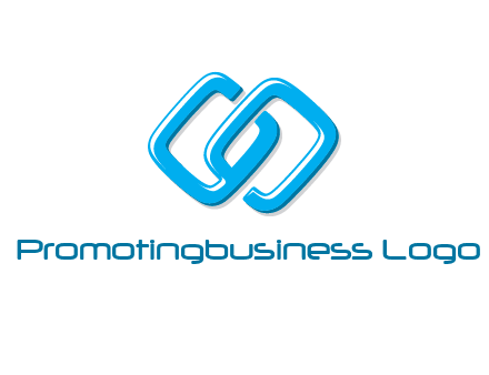 logo with two connected chain links
