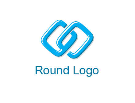 logo with two connected chain links