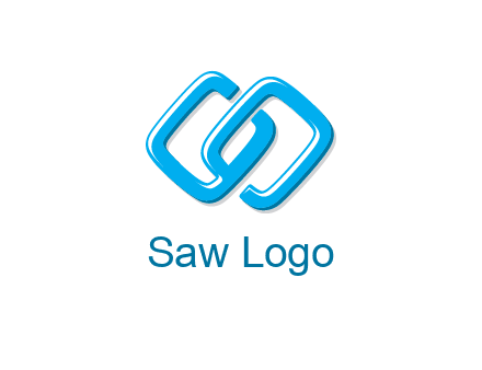 logo with two connected chain links